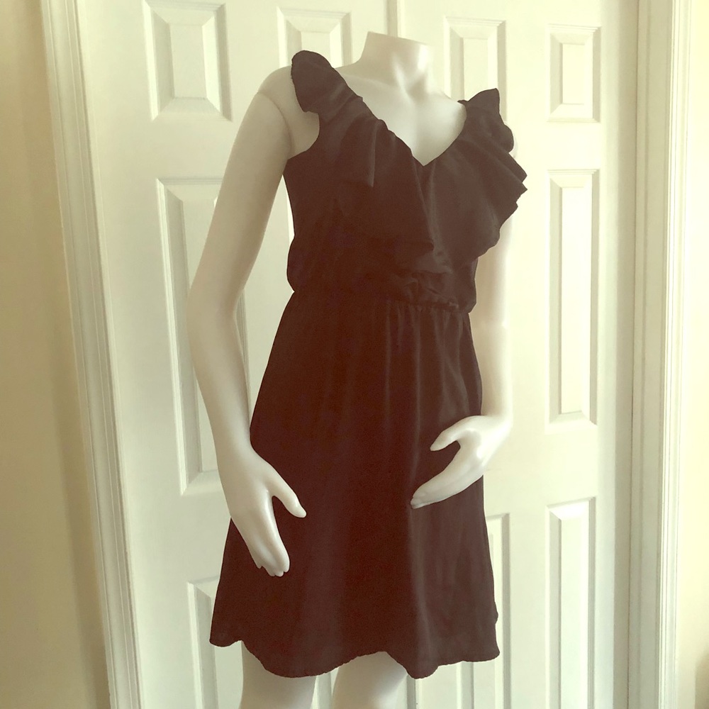 H&M Black Ruffle Dress 4